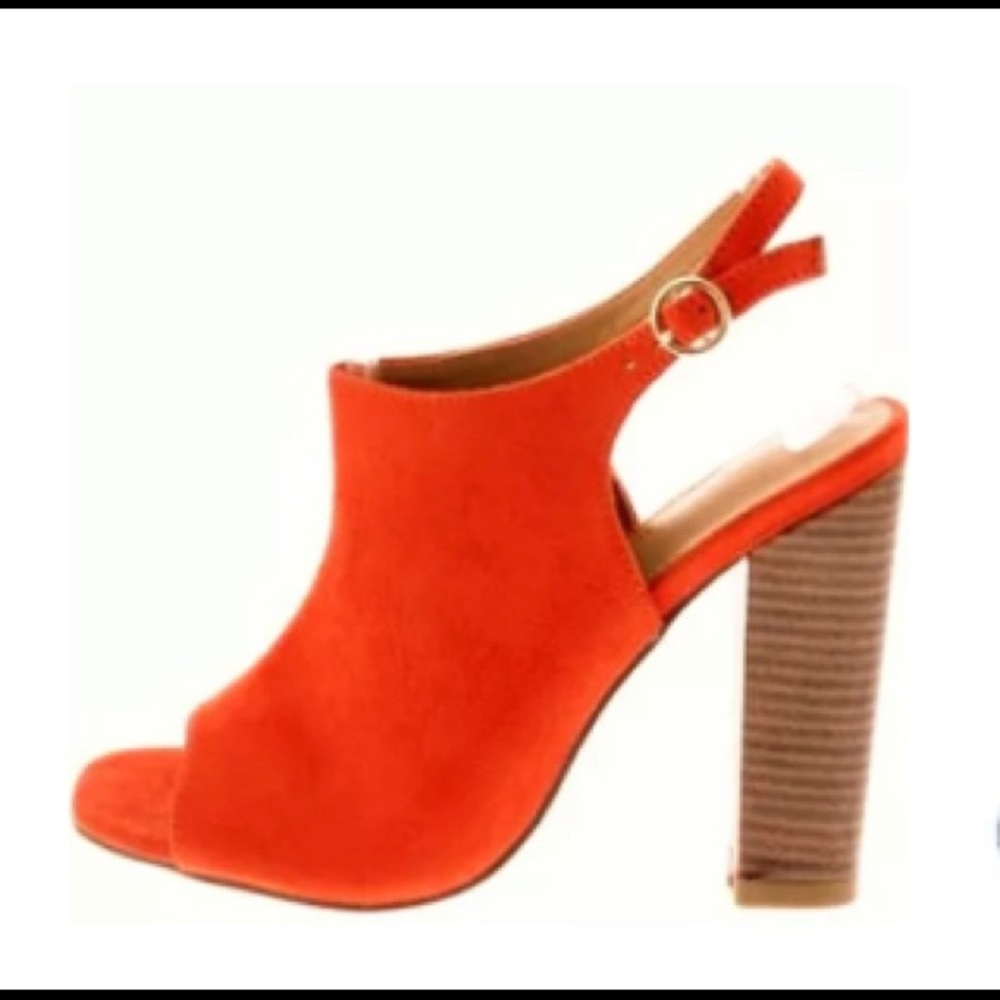 Orange Chunky Heel Women’s Heel